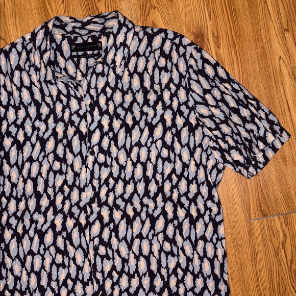 Allsaints Catamere Short Sleeve Viscose Shirt - Picture 3 of 7